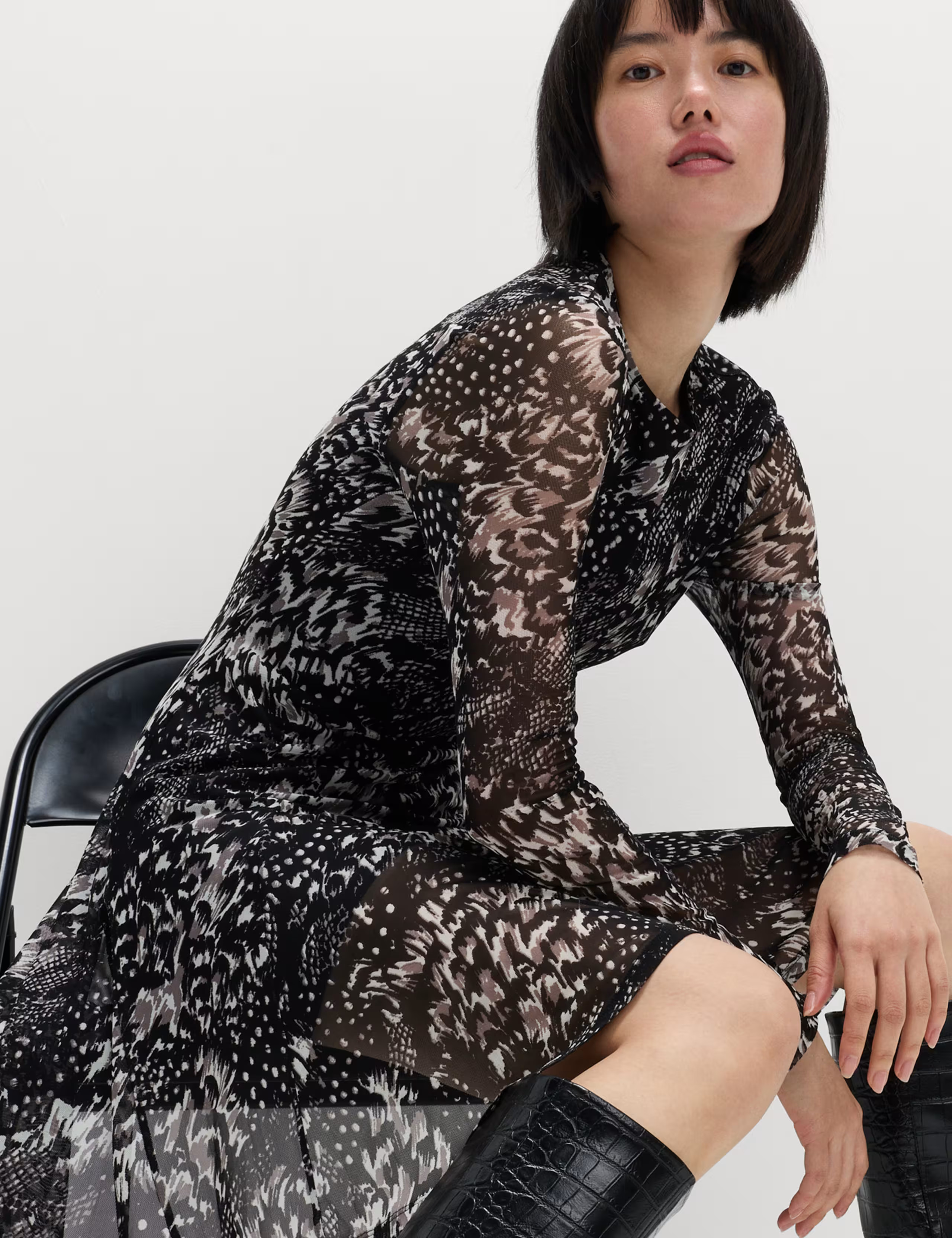 Mesh Printed Mini Skater Dress | Marks & Spencer (UK)