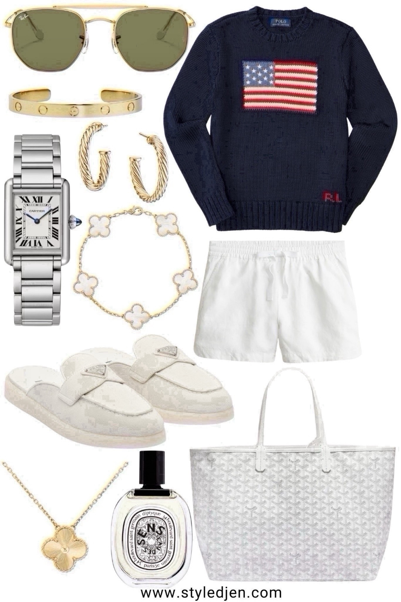 Coastal grandmother outfit for fall with linen shorts, Ralph Lauren flag sweater and Prada loafers   



#LTKSeasonal #LTKStyleTip #LTKFindsUnder100