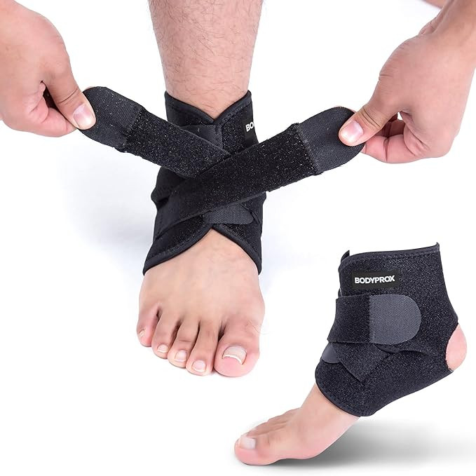 Bodyprox Ankle Support Brace, Breathable Neoprene Sleeve, Adjustable Wrap! | Amazon (US)