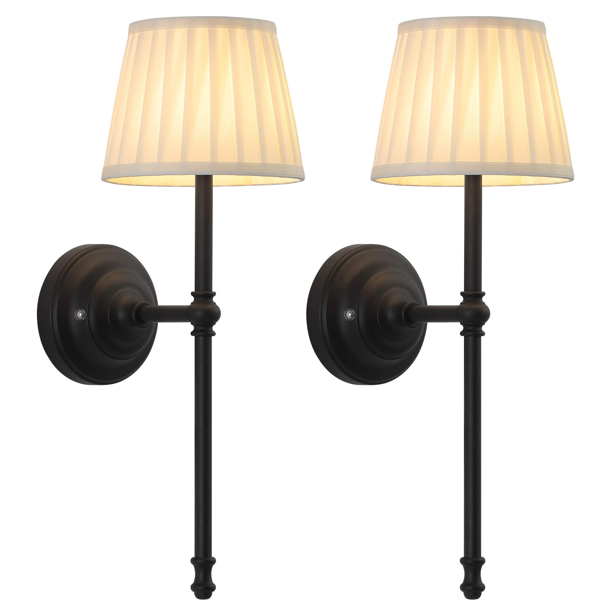 KDG Cordless Wall Sconces Set of 2, Small Wireless 5200mAh Rechargeable Battery Fabric LED Wall L... | Amazon (US)