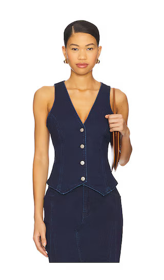 Darlah Denim Vest Top in Dark Denim | Revolve Clothing (Global)