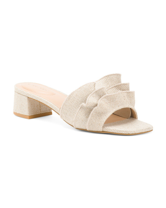 Rista Heeled Ruffle Sandals | TJ Maxx