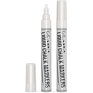 Kassa White Chalkboard Marker (2 Pack) - Liquid Chalk Markers for Blackboards - Chalkboard Pens E... | Amazon (US)