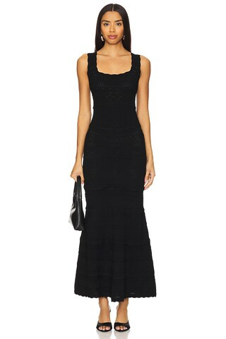 LoveShackFancy Ellaria Dress in Black from Revolve.com | Revolve Clothing (Global)