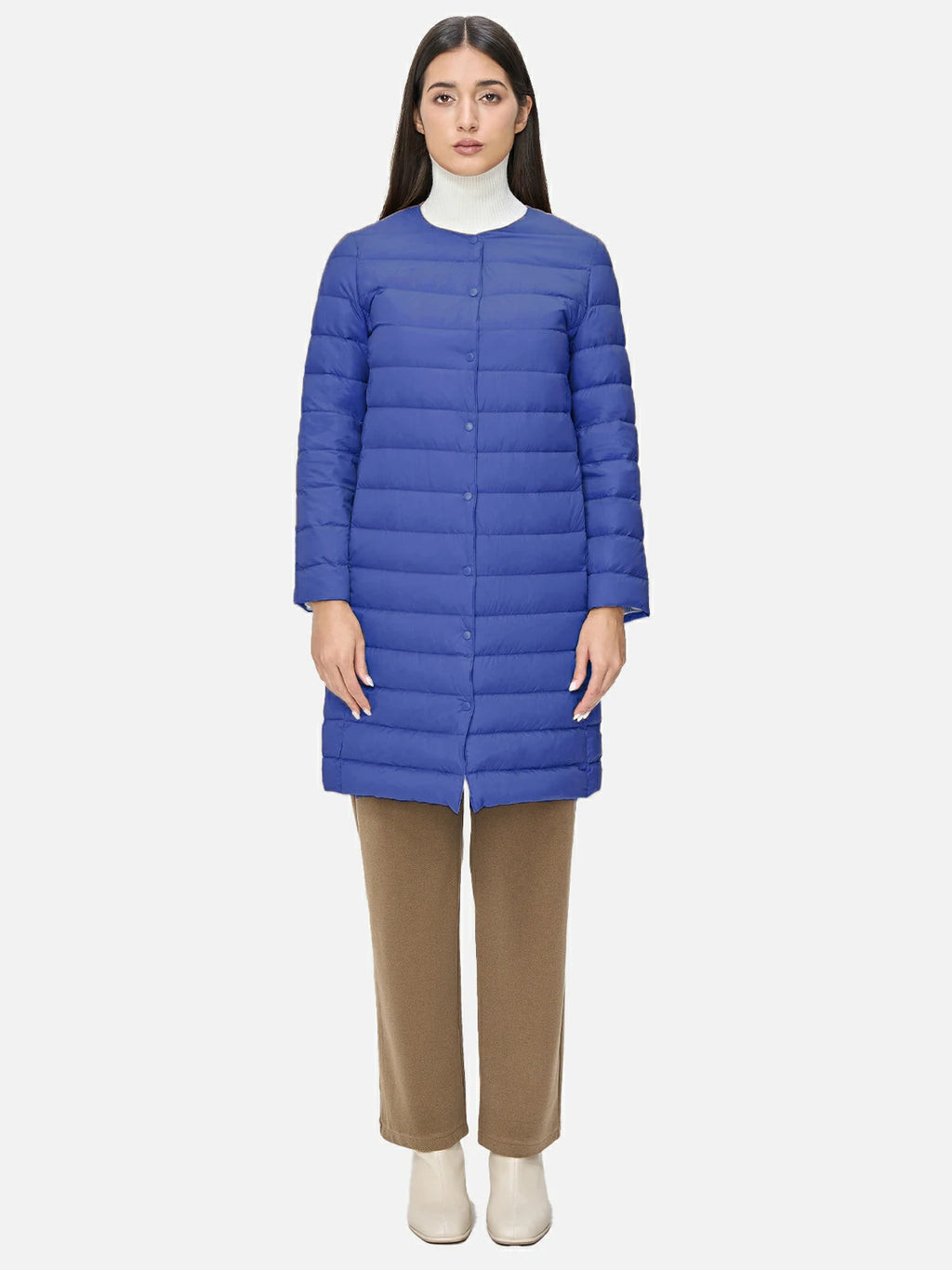 Lightweight Long Goose Down Coat | SDEER