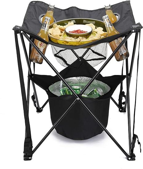 Mind Reader Collapsible Tailgate Table, Black | Amazon (US)