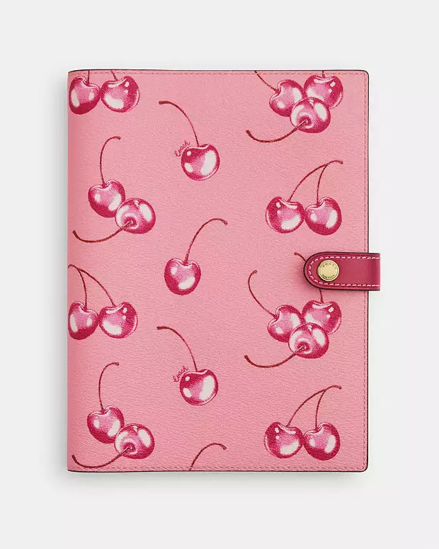 Notebook With Cherry Print | Coach Outlet US
