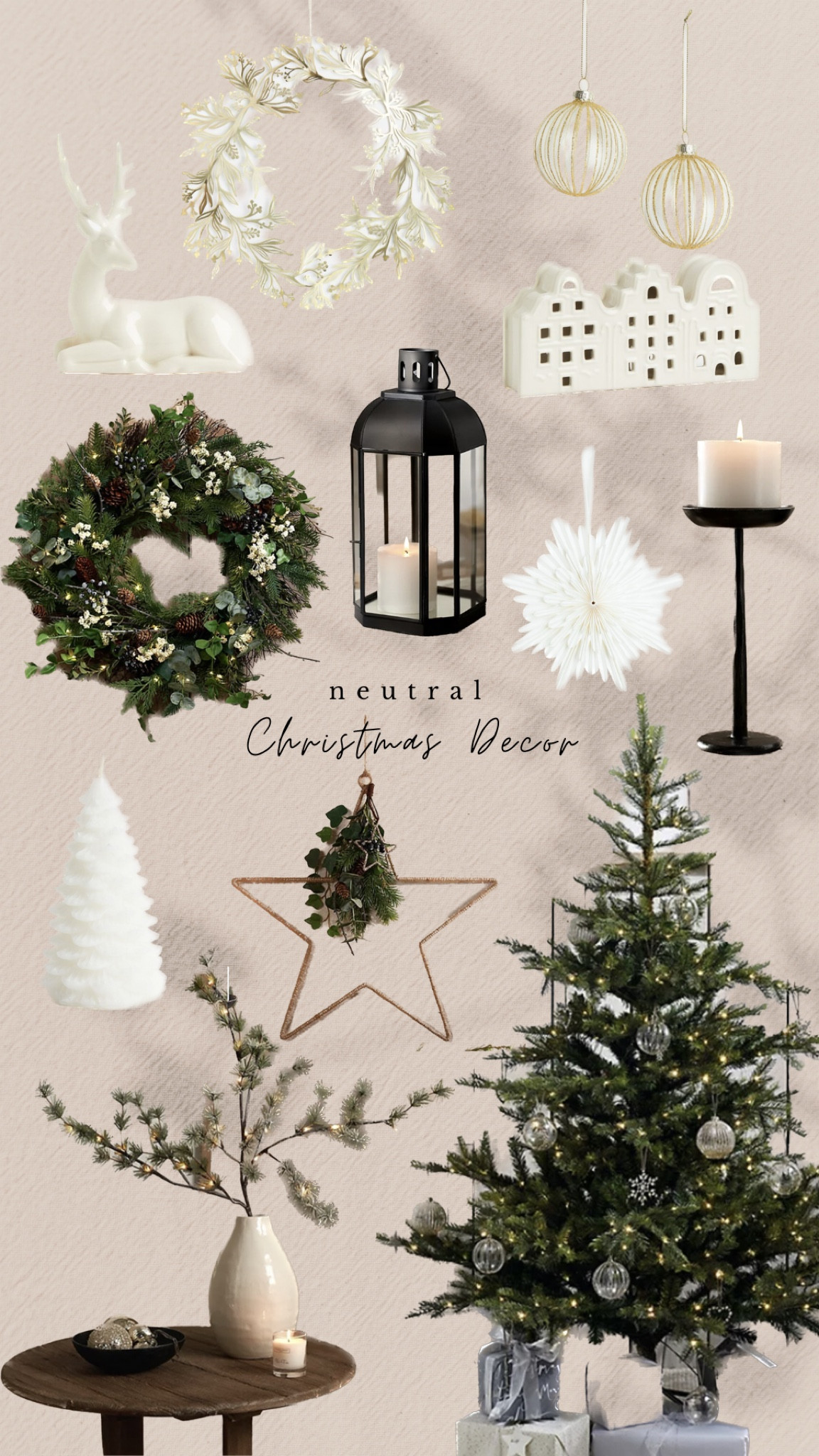 Neutral Christmas home decor, Christmas decorations, Christmas tree, minimalist, scandi Christmas decor

#LTKSeasonal #LTKHoliday #LTKhome