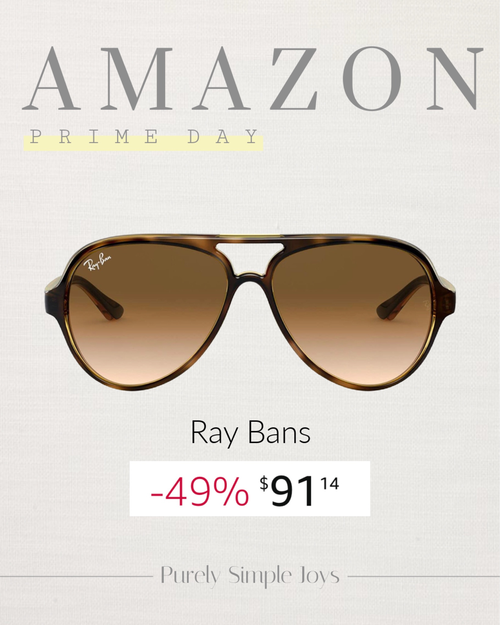 ⭐️ AMAZON PRIME EARLY ACCESS SALE
Ray Ban sunglasses on sale 
Raybans 

#LTKxPrimeDay #LTKsalealert #LTKunder50