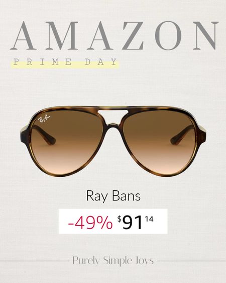⭐️ AMAZON PRIME EARLY ACCESS SALE
Ray Ban sunglasses on sale 
Raybans 

#LTKxPrimeDay #LTKsalealert #LTKunder50