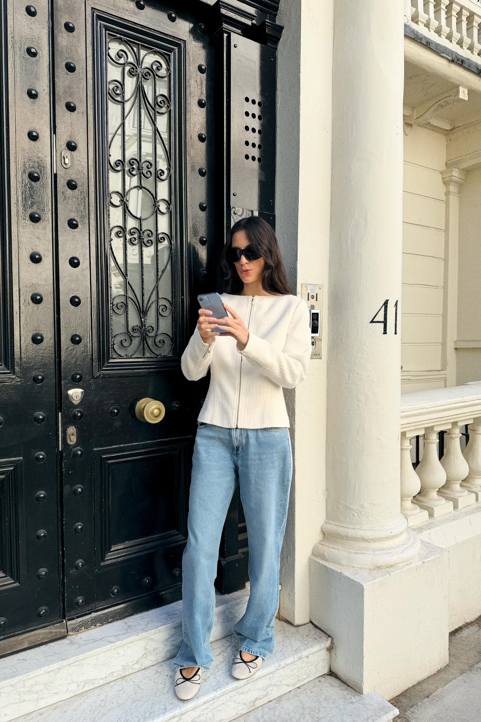 BOAT NECK TEXTURED JACKET | Zara UK