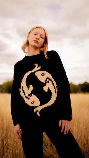 Slow Love Lucky Fish Jumper By Slow Fashion - Trouva | Trouva (Global)