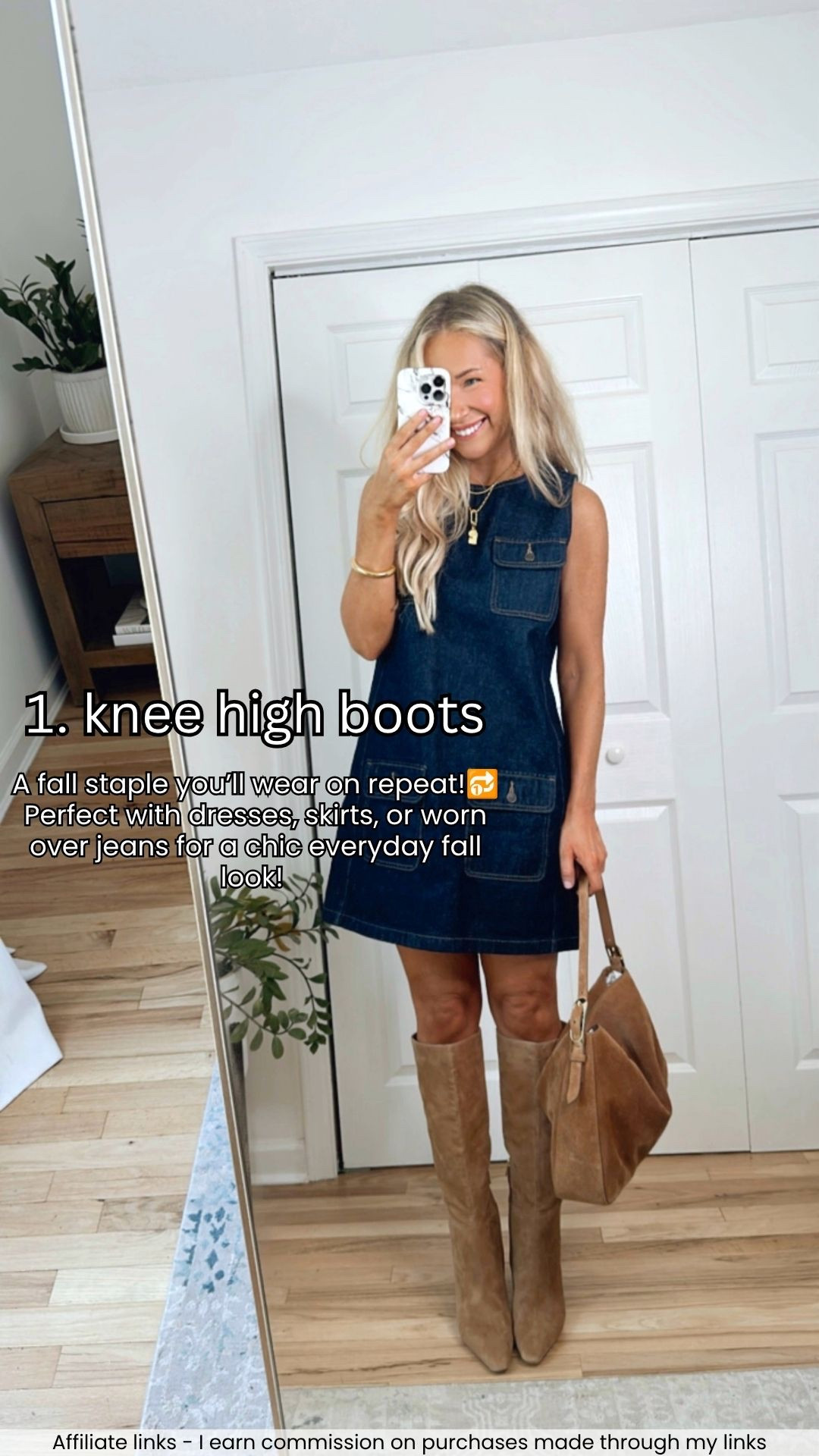 Affiliate links - I earn commission on purchases made through my links

Tan knee high boots