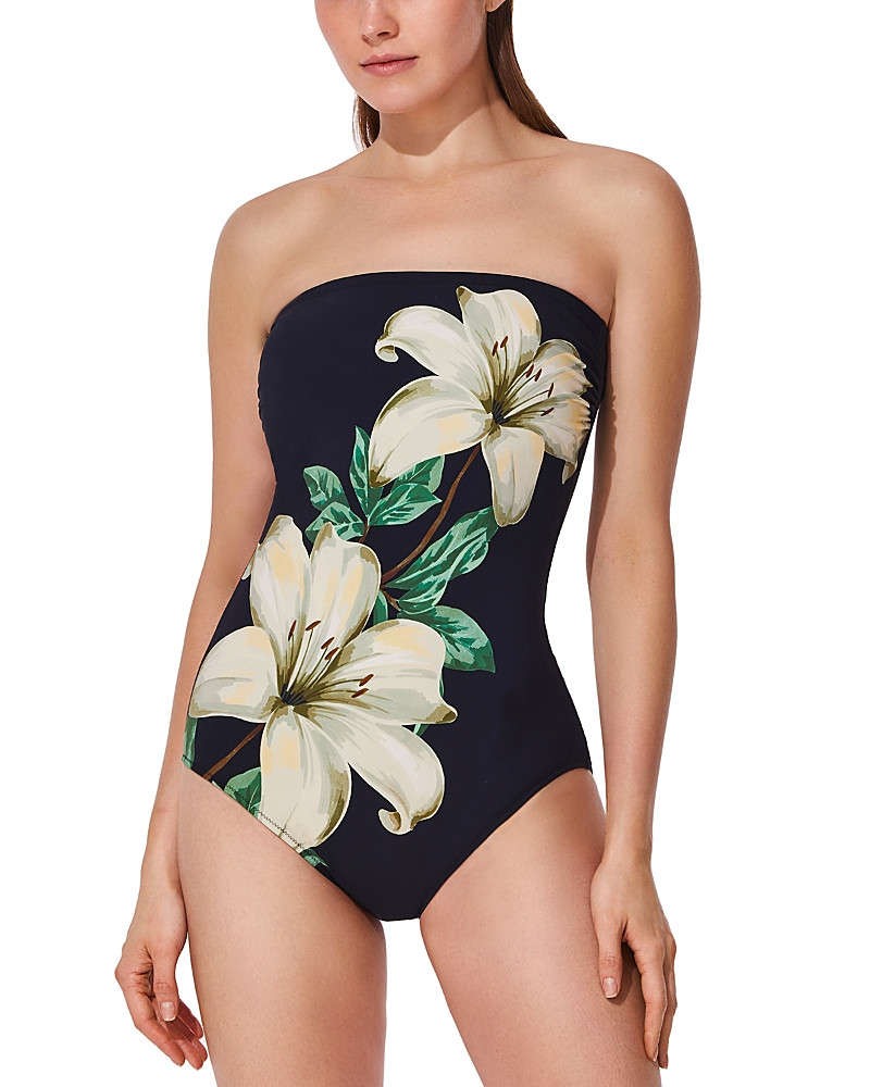 Gottex Yuri Flower Bandeau One Piece Swimsuit | Bloomingdale's (US)