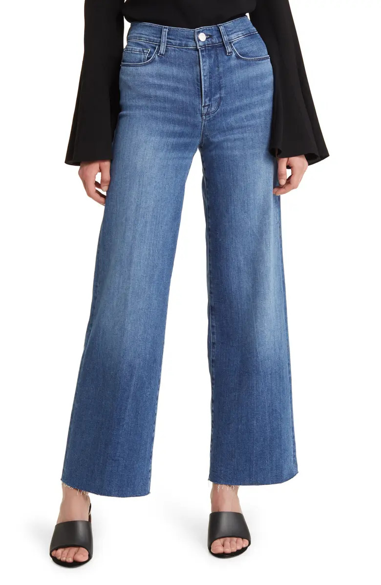 Le Slim Raw Hem Palazzo Jeans | Nordstrom