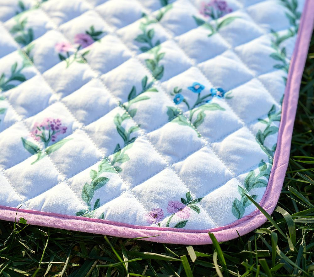 Pastel Stripe Floral All Weather Playmat | Pottery Barn Kids