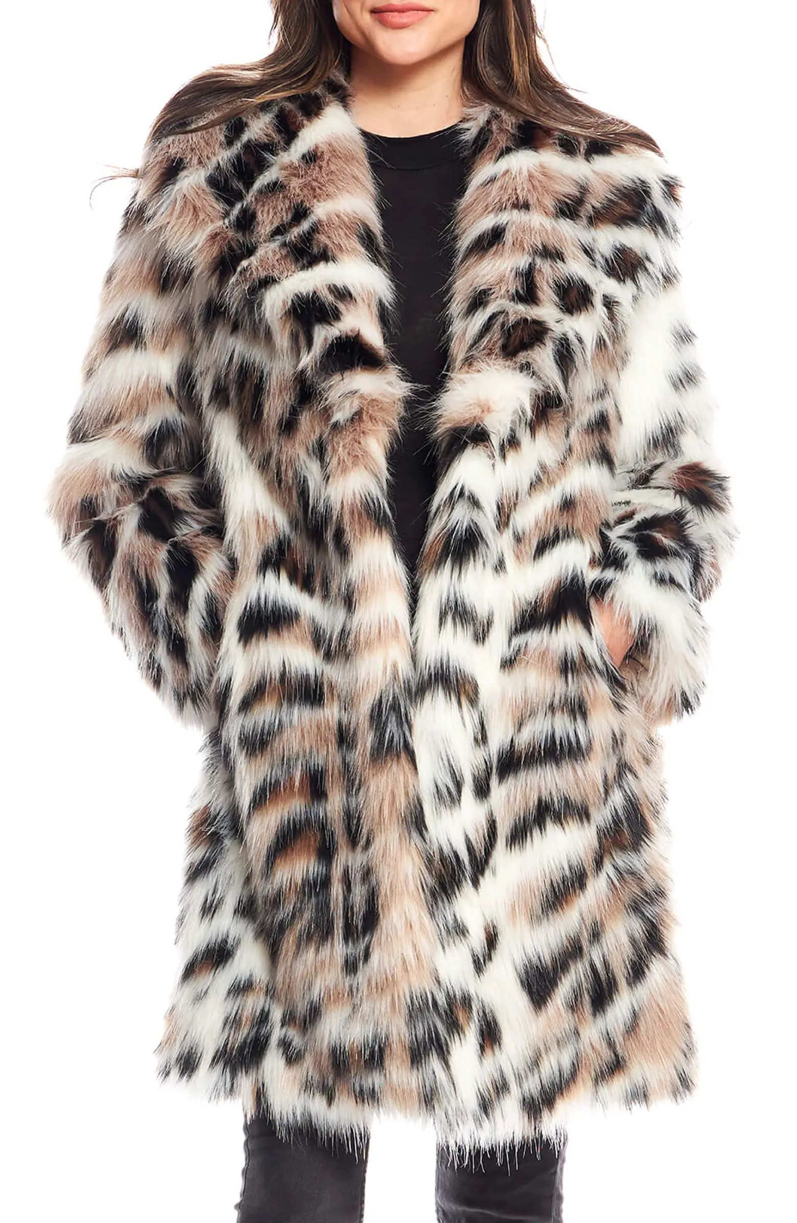 Wild Side Leopard Print Faux Fur Coat | Nordstrom