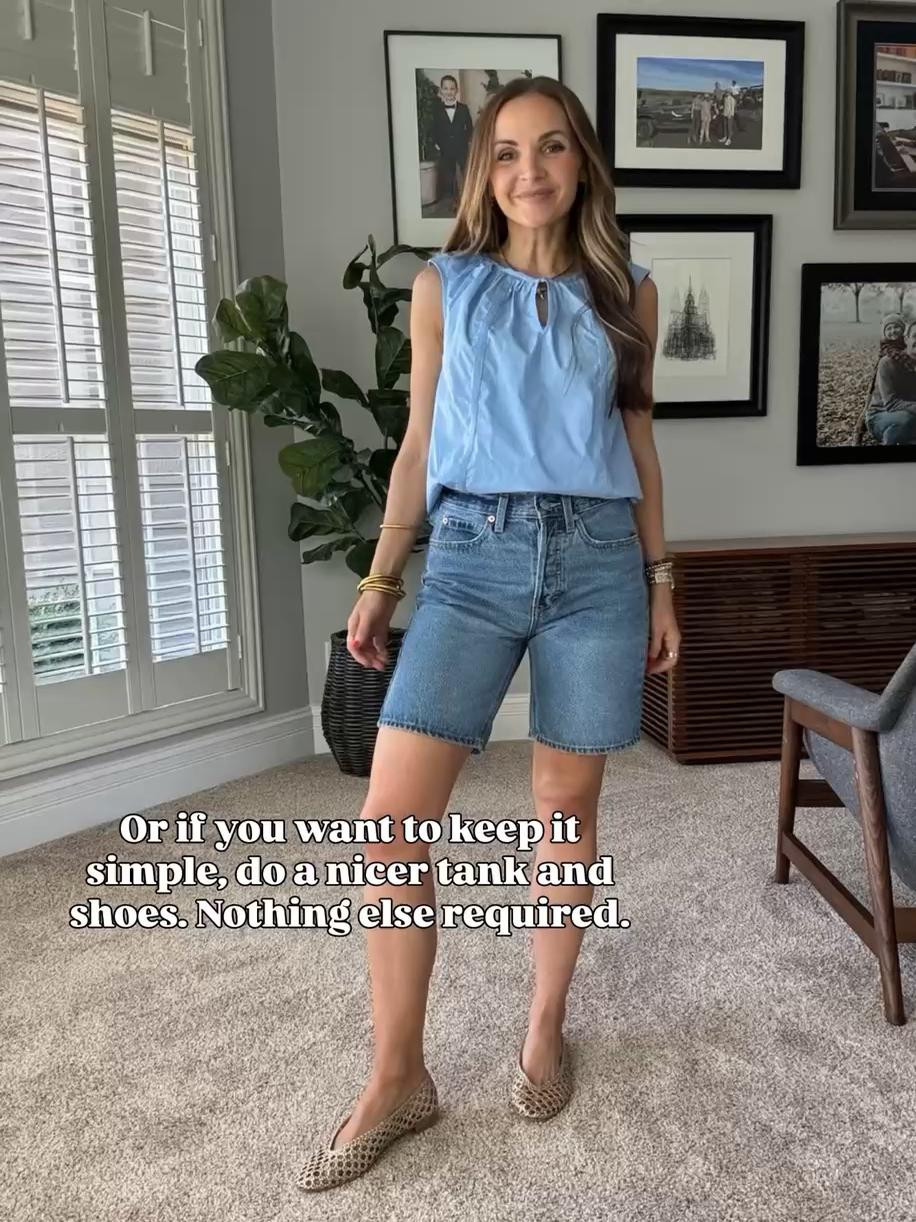 Better than basic tank @Target, great way to elevate denim shorts

#LTKgrwm #LTKootd