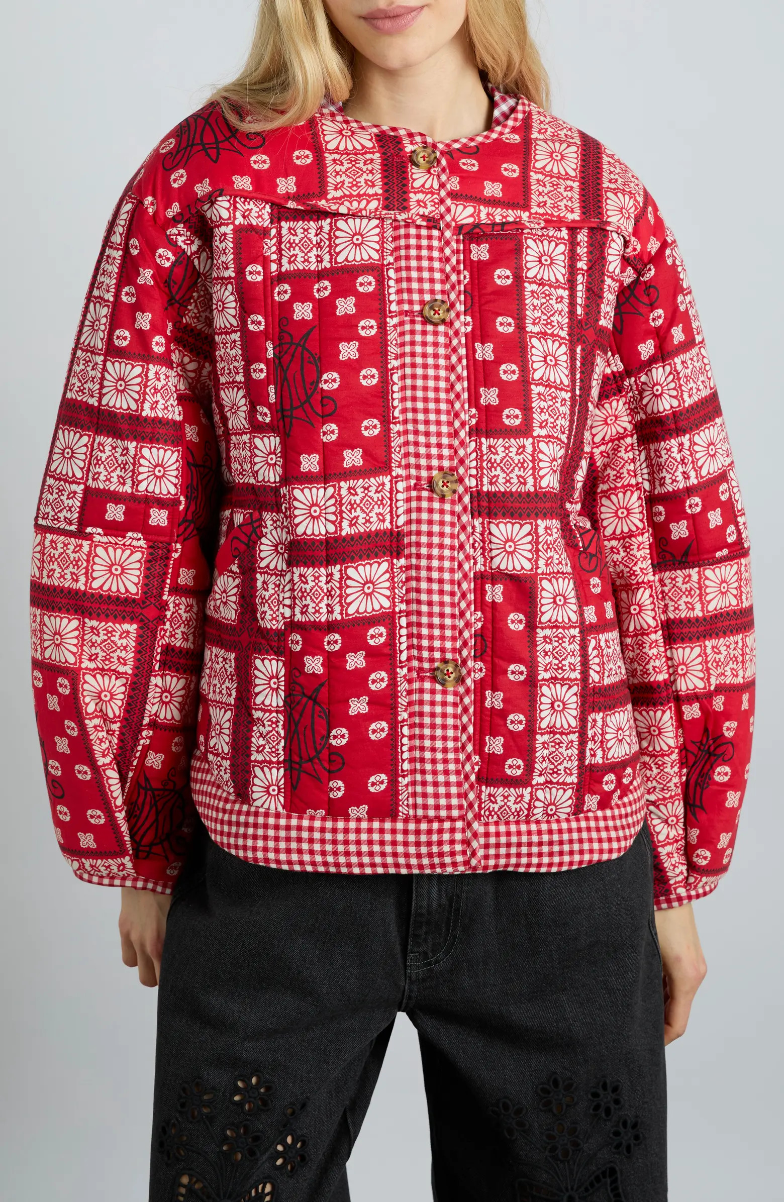 Damson Madder Macy Reversible Print Organic Cotton Jacket | Nordstrom | Nordstrom