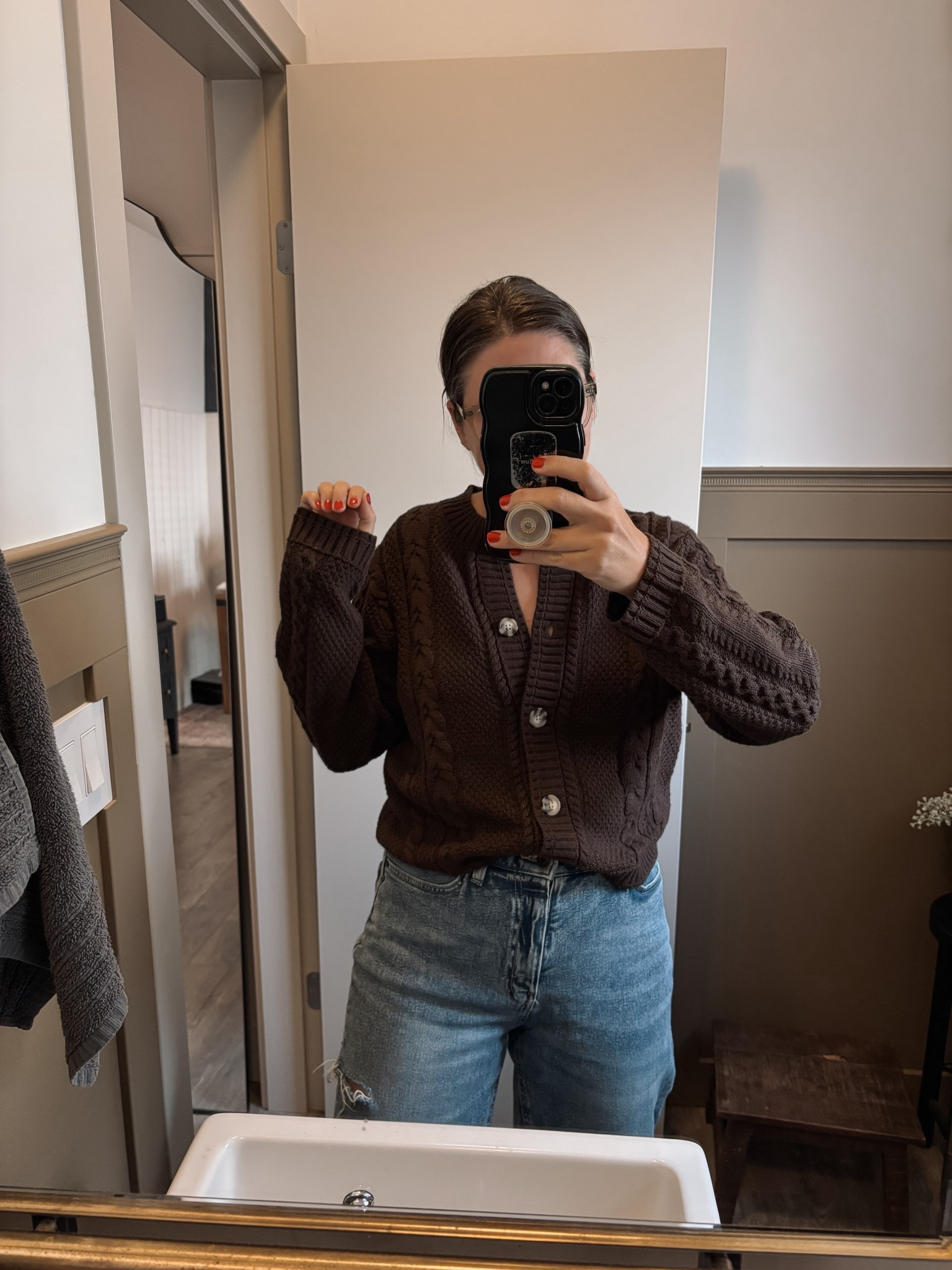 Target fashion find 🎯 I just picked up this Wild Fable Heritage Cable Cardigan from Target in size small and I’m already obsessed. The cropped fit is perfect for pairing with high-waisted jeans or a skirt, and I love the tortoise shell buttons — they give it a subtle elevated look without the designer price tag. It’s also super affordable, so you don’t have to splurge to get a cozy, stylish layering piece for fall. If you’re looking for a budget-friendly cardigan, something cropped and trendy, or a neutral brown sweater that works in a classic, minimalist closet, this one’s a winner.

#LTKOver40 #LTKStyleTip #LTKMidsize