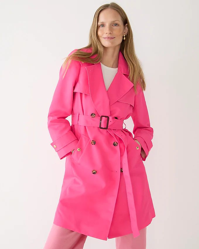 Collection new Icon trench coat in lightweight shiny nylon | J.Crew US