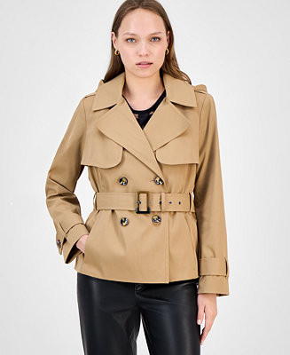 London Fog Women's Double-Breasted Belted Trench Coat, Exclusively at Macy's - Macy's | Macy's