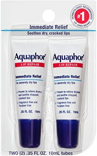 Aquaphor Lip Repair - Soothe Dry, Chapped Lips - Two .35 oz. Tubes | Amazon (US)