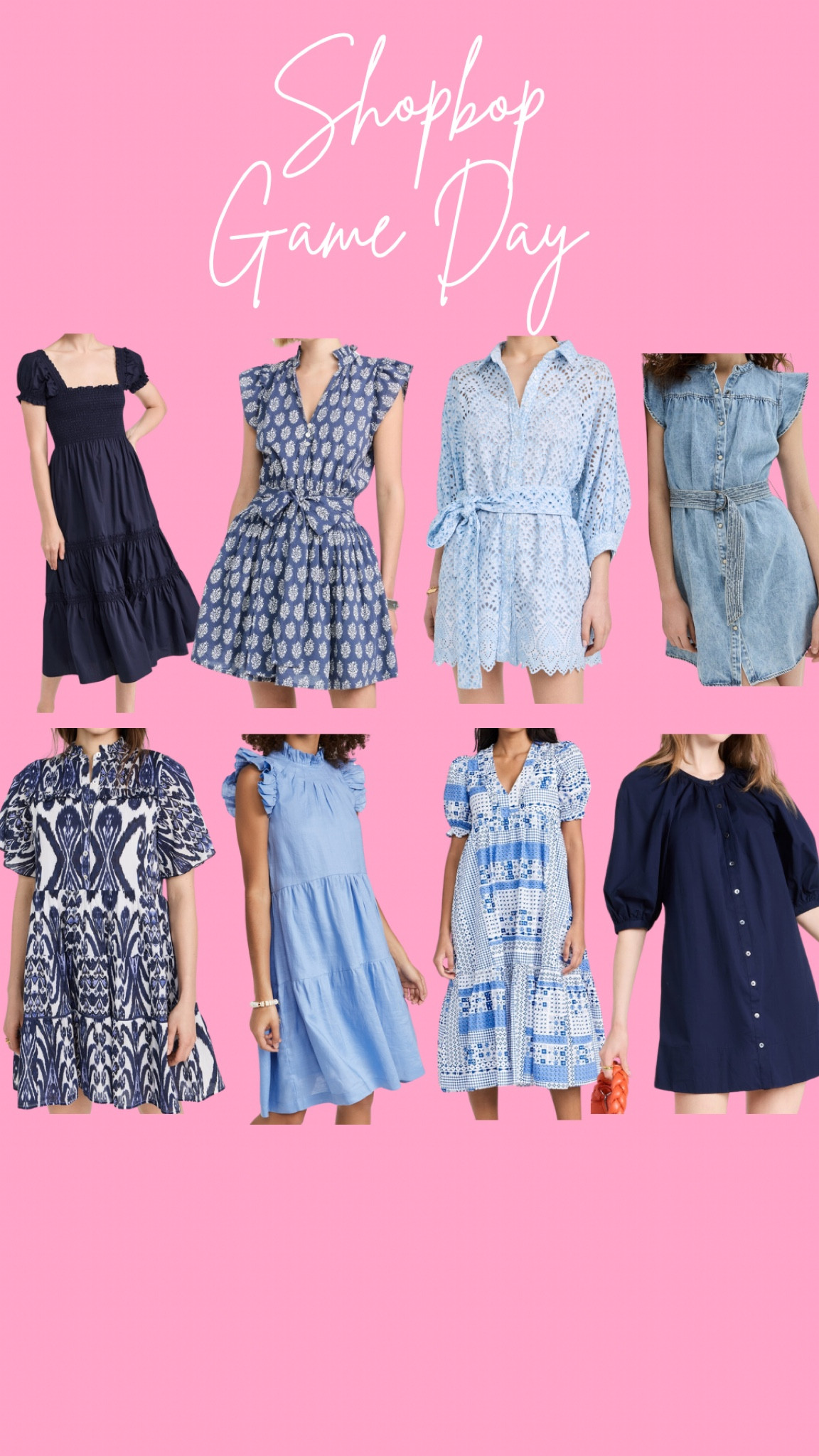 BLUE game day dresses from Shopbop PRIME25 sale 🤍 Use code PRIME25 at checkout for 25% through the end of today! 

#LTKSaleAlert #LTKxNSale #LTKSeasonal