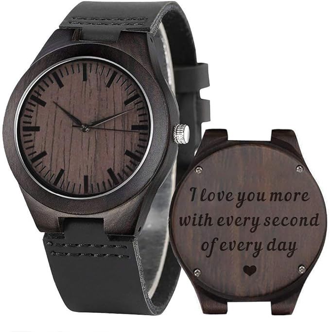 Custom Engraved Wooden Watches for Men Personalized Groomsmen Watches Anniversary Birthday Watch ... | Amazon (US)