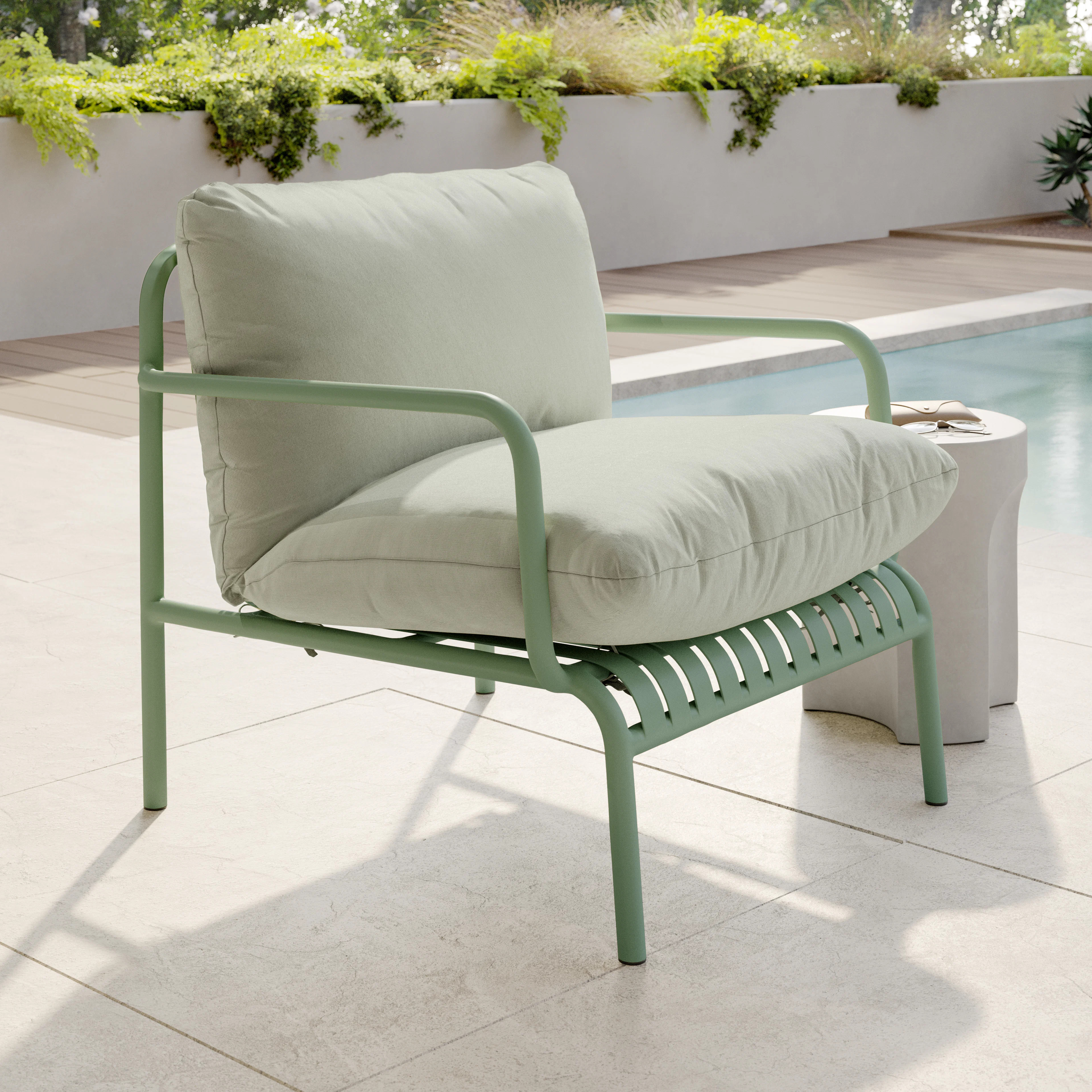 Sarek 31.5" Outdoor Lounge Chair - Sunbrella® Mint | Article