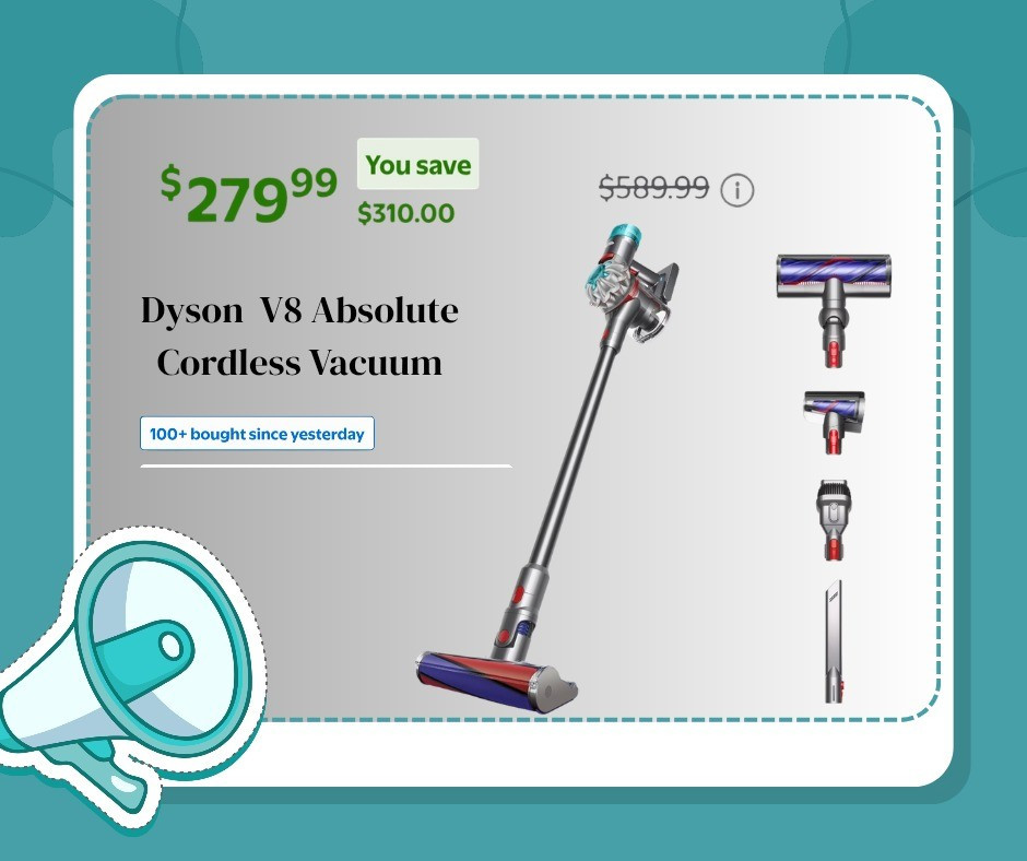 💥Dyson V8 Absolute Cordless Vacuum! 💥$279.99💥Follow for more great deals! #ad #DysonV8 #GiftIdeas #dysonhair

#LTKGiftGuide #LTKHoliday #LTKSeasonal