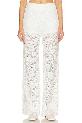 SANS FAFF London Lace Flared Pant in White from Revolve.com | Revolve Clothing (Global)