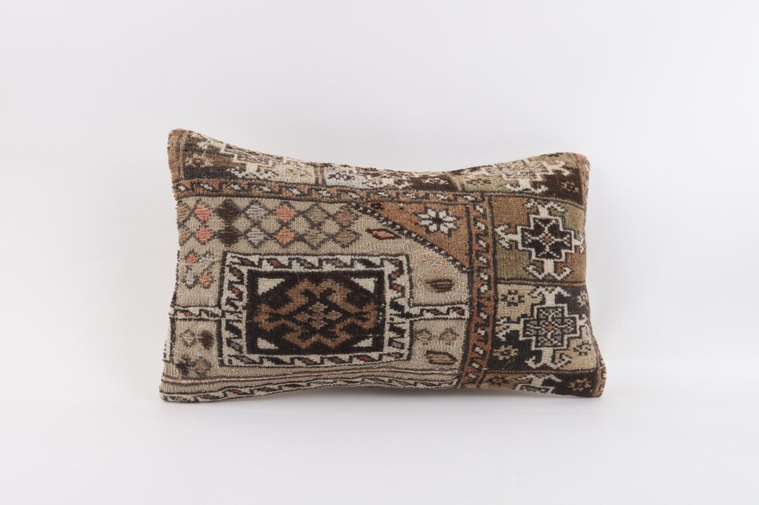 Ethnic Kilim Pillow, 12x20 Turkish Kilim Pillow, Bohemian Kilim Pillow, Throw Pillow, Boho Pillow... | Etsy (US)