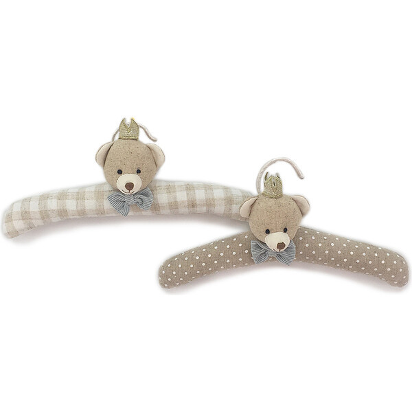 Prince Bear Padded Baby Hangers | Maisonette