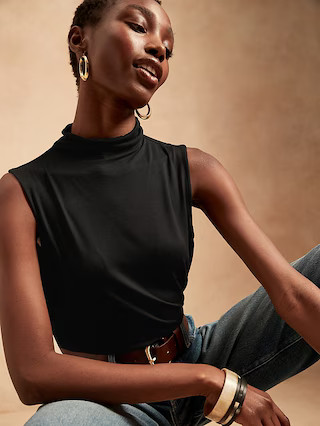 Threadsoft Mock-Neck Tank | Banana Republic (US)