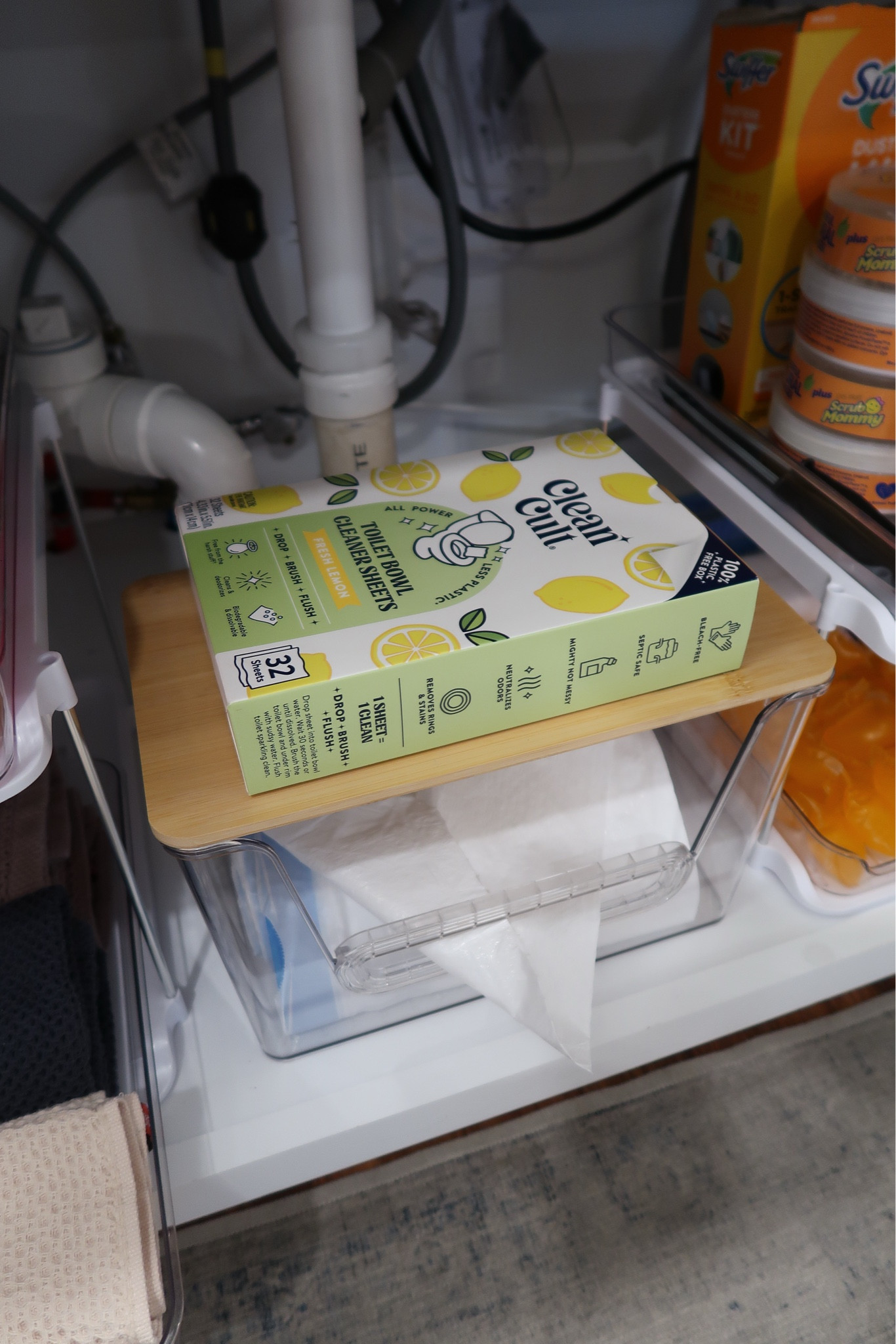 Say goodbye to bulky plastic bottles and hello to a Pinterest-worthy organization! ✨

I finally swapped my messy liquid cleaners for these Clean Cult Toilet Bowl Cleaner Sheets and I’m never going back. Not only do they save SO much space under the sink, but they are:

Eco-Friendly & Plastic-Free: Zero waste packaging that actually looks good.

Space-Saving: Perfect for small bathrooms or organized cabinets.

Effective: One sheet is all you need for a sparkling clean bowl. 🍋

I’ve linked the sheets and this gorgeous clear & bamboo organizer!  

 #LTKvlog #LTKHome #LTKFindsUnder50