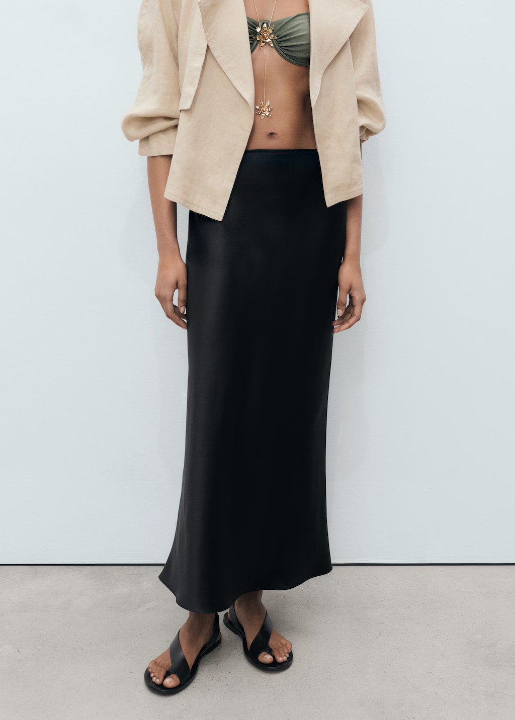 Satin long skirt - Women | MANGO USA | Mango (US/MX/AU)