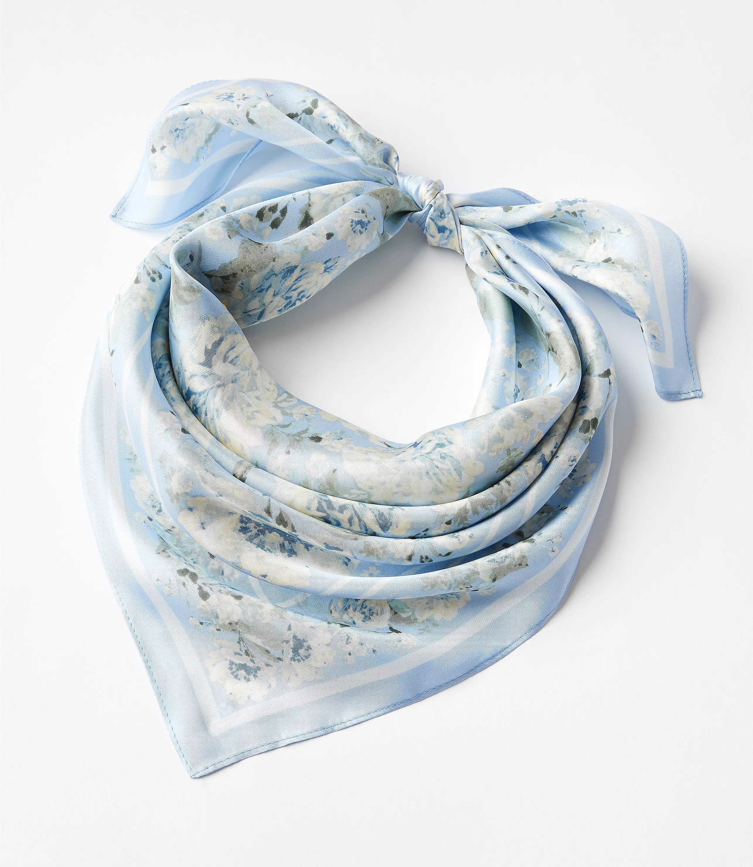 Floral Silk Square Scarf | LOFT