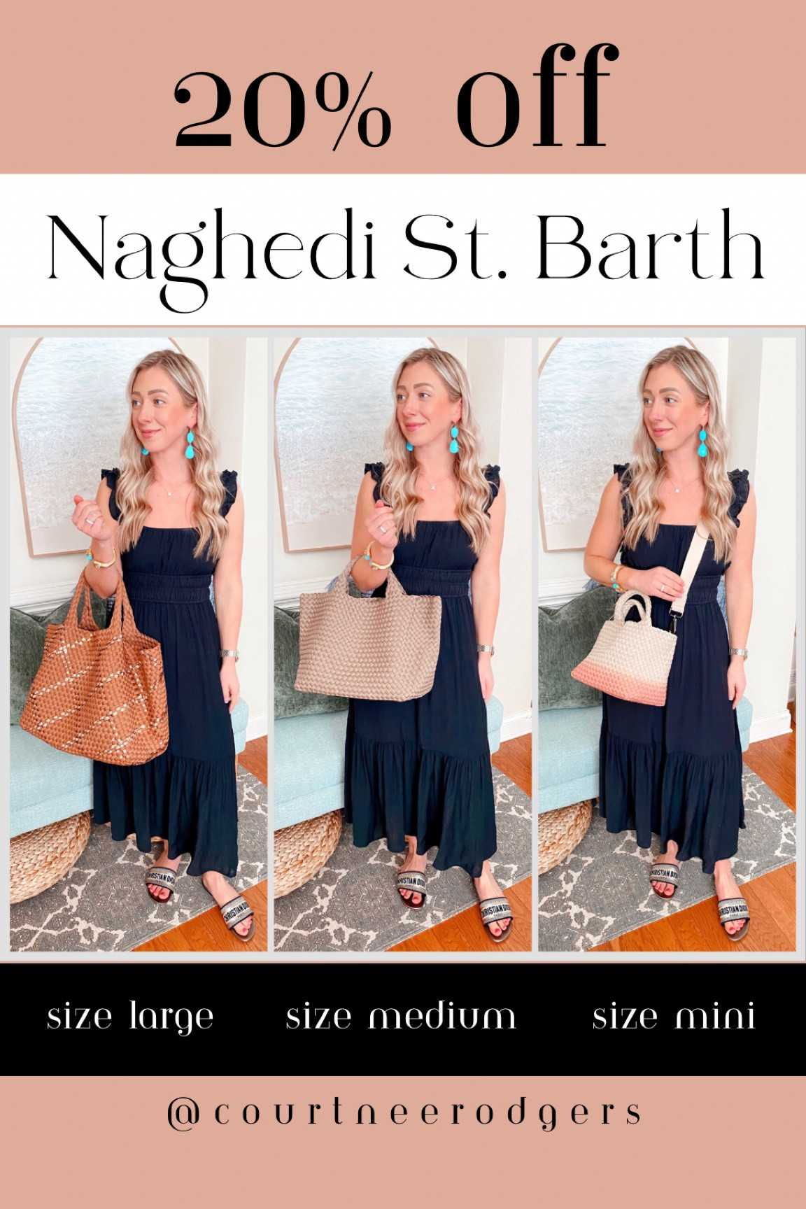 Naghedi Totes 20% off! Code: YOUROCK // Try code: VIPER30 for 30% off! 
Tons of color options! 🩷 They all come with a matching zip tote inside! 

Naghedi St. Barth tote, tuckernuck, travel style, travel 

#LTKitbag #LTKsalealert #LTKstyletip
