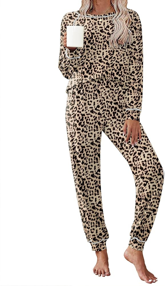 Ekouaer Pajamas Set for Women Soft Comfy Pjs Sets Long Sleeve Sleepwear Loungewear S-XXL | Amazon (US)