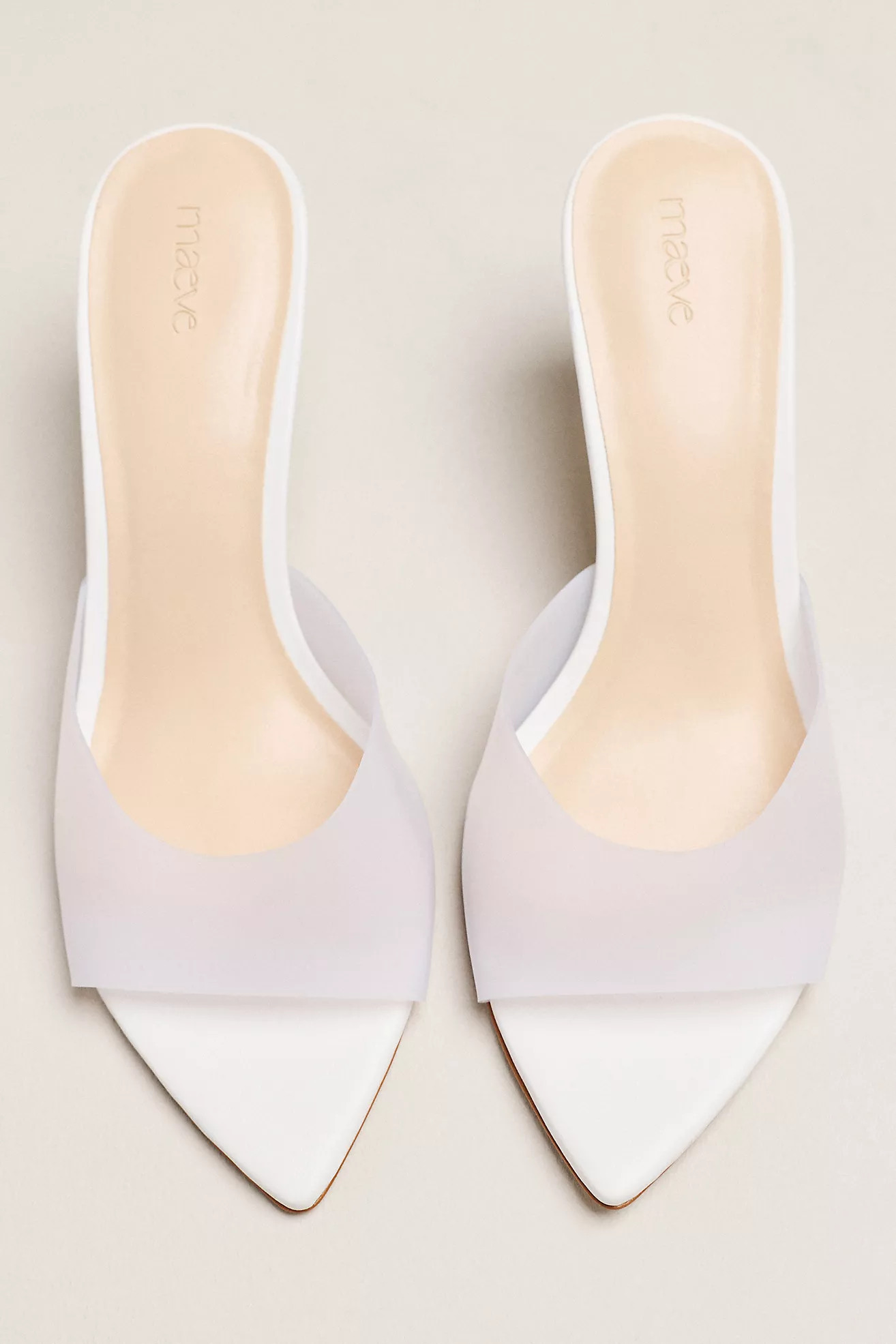 Maeve PVC Pointed-Toe Mule Heels | Anthropologie (US)