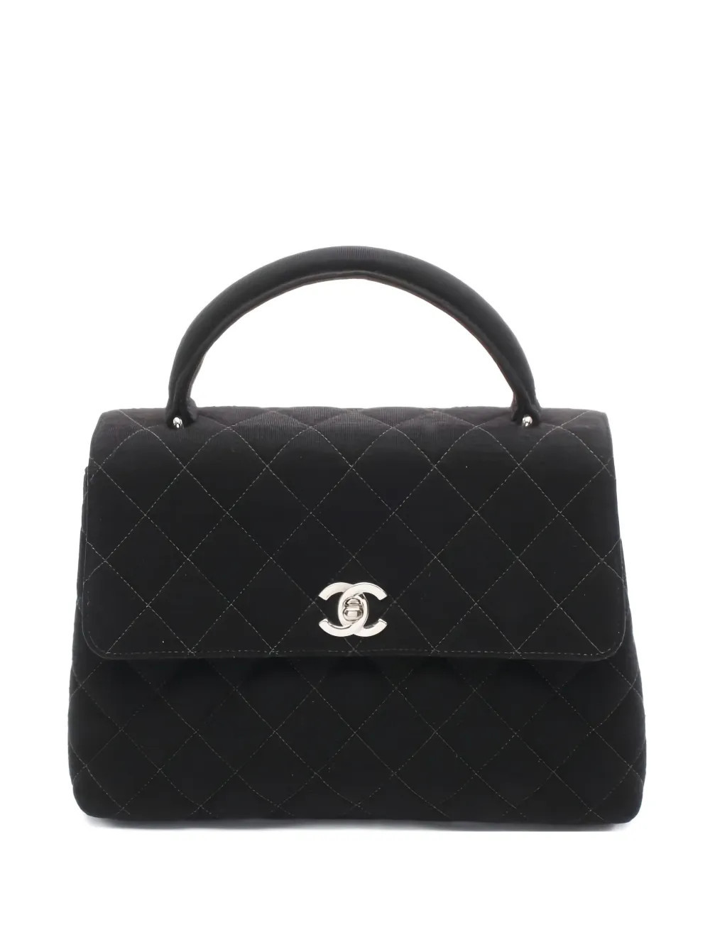 CHANEL Pre-Owned Matelassé top handle bag - Black | Farfetch Global