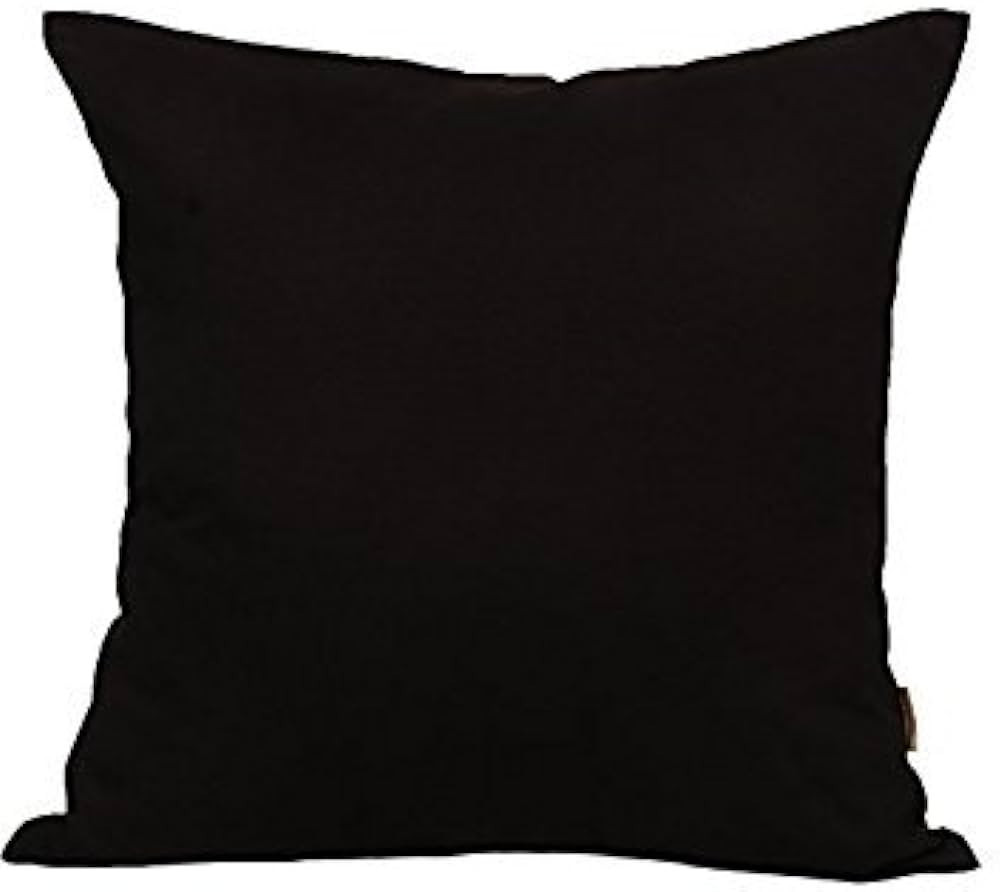 TangDepot Cotton Solid Throw Pillow Covers, 26" x 26" , Black | Amazon (US)