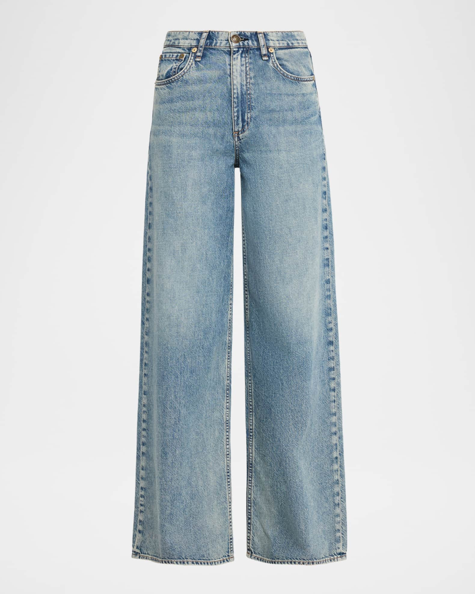 Featherweight Sofie High-Rise Wide Jeans | Neiman Marcus