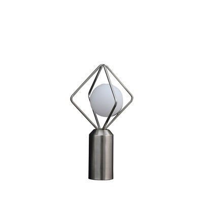 Glass Modern Table Lamp LED Silver for Bedroom or Living Room | Target