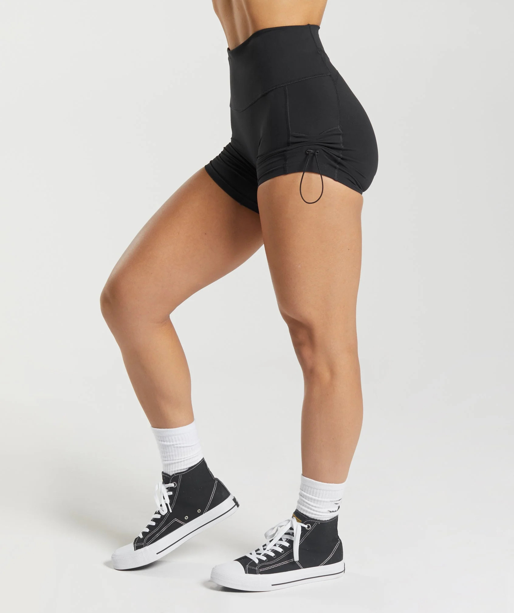 Legacy Ruched Tight Shorts Black | Gymshark US