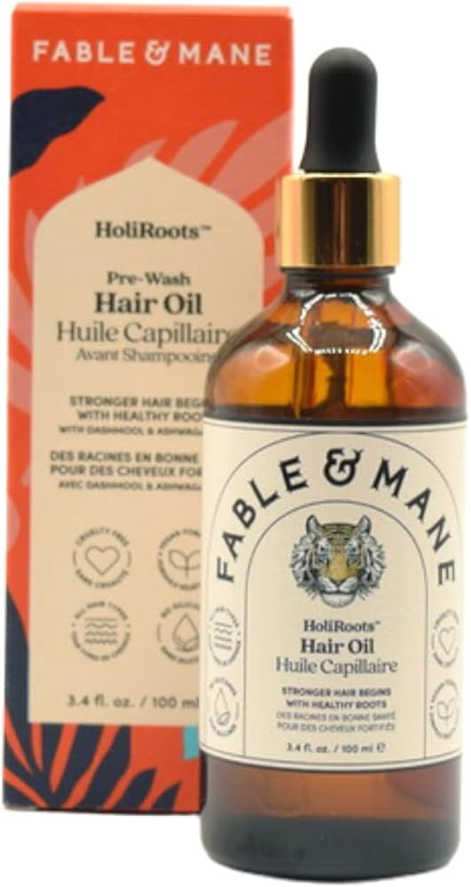 Fable & Mane HoliRoots™ Pre-wash Hair Treatment Oil 3.4 oz/ 100 mL | Amazon (US)