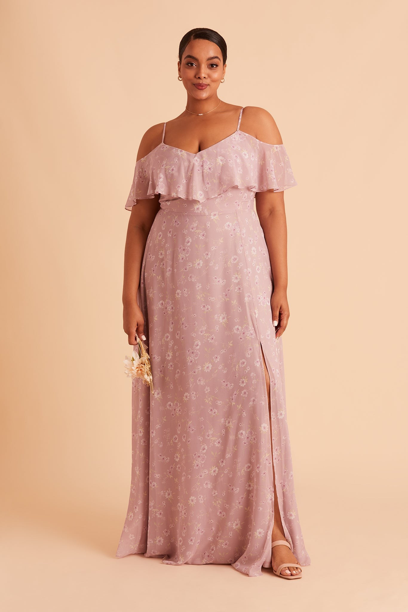 Jane Convertible Dress Curve - Mauve Floret | Birdy Grey