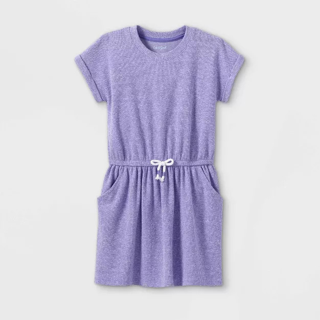 Girls' Slub Short Sleeve Knit Dress - Cat & Jack™ | Target