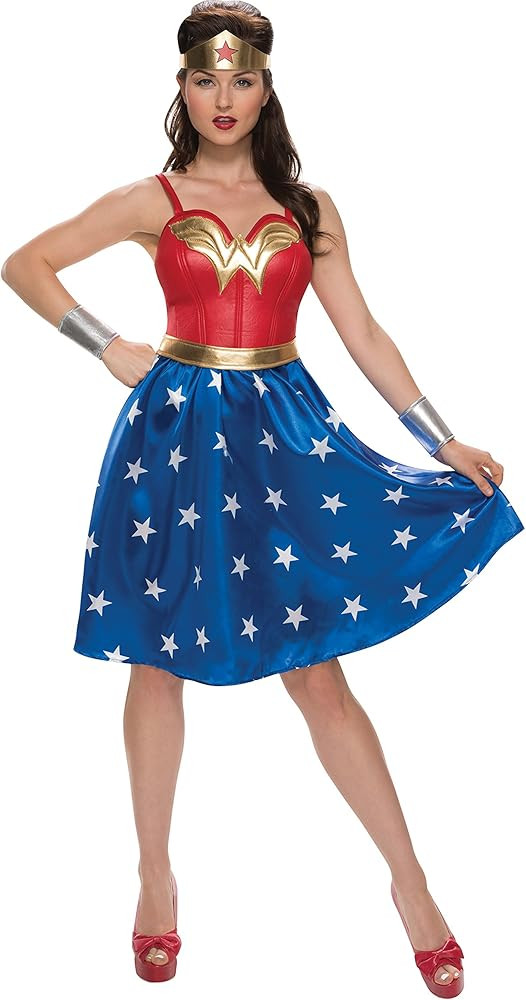 Rubie's womens Dc Comics Classic Wonder Woman Costume Dress | Amazon (US)